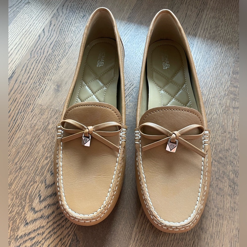 Michael Kors Tan Leather Loafers, Women’s size 8.5.